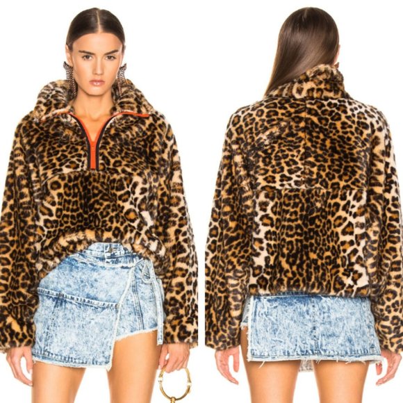 Sandy Liang Jackets & Blazers - Sandy Liang Garbanzo Pullover Jacket Leopard